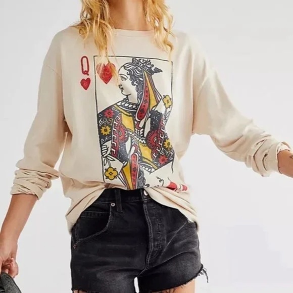 Free People Tops - Free people x daydreamer Queen Of Hearts Long Sleeve Size XSmall